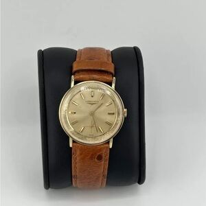 Longines 14k Gold Watch Tropical Patina  running perfectly